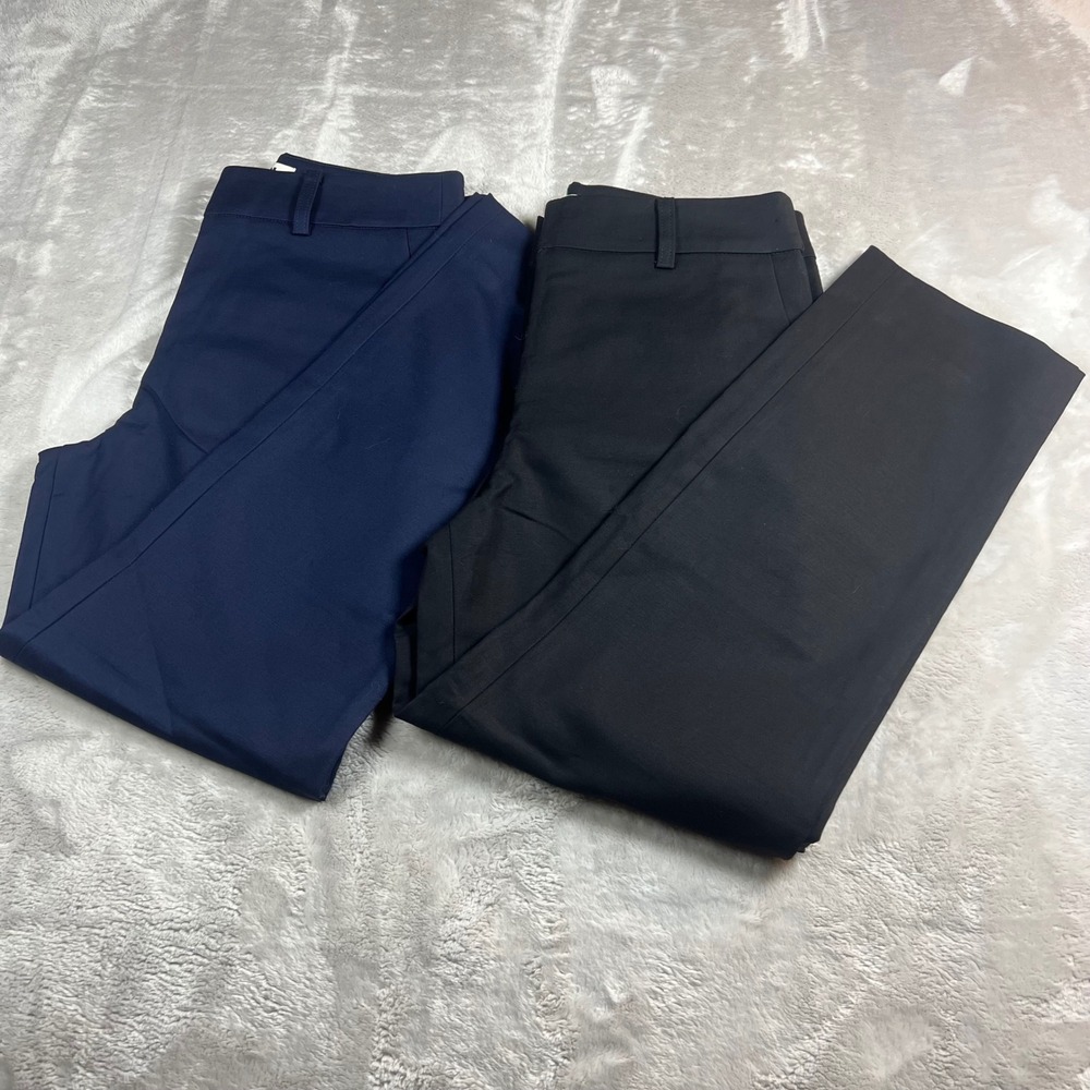 Boden Women's 2P Richmond 7/8 Trousers Navy Black Stretch Cotton Bundle